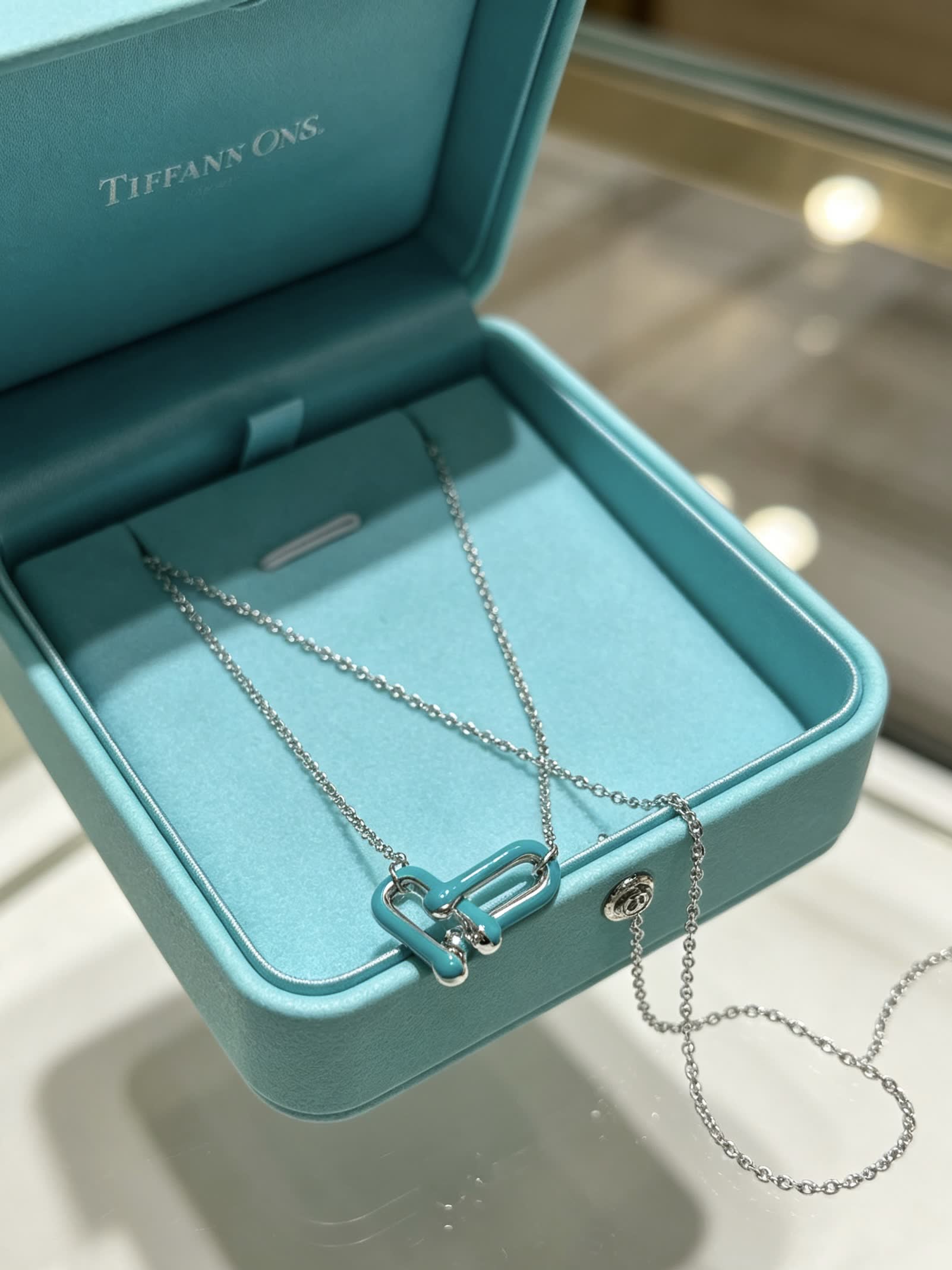 Tiffany & Co. Sterling Silver Padlock Necklace